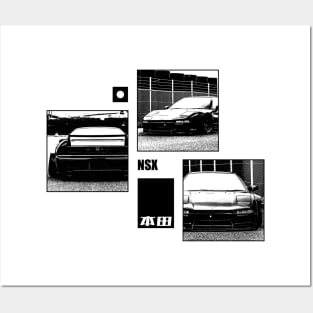 HONDA NSX Black 'N White Archive Posters and Art